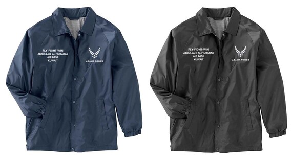 Abdullah Al Mubarak Air Base*Kuwait *Embroidered Front Sideline Jacket. USAF Officially Licensed