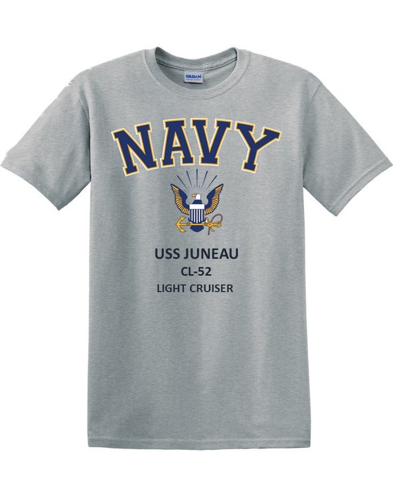 USS Juneau  CL-52 * Cruiser* Navy Eagle *T-Shirt. Officially Licensed Navy