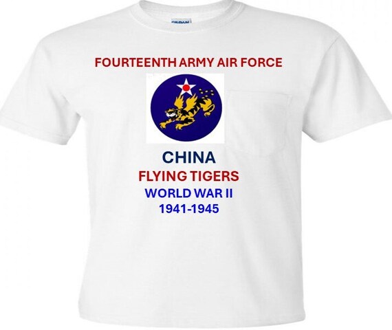 Fourteenth Army Air Force* Flying Tigers WW 2*  Campaigns Military Shirt.