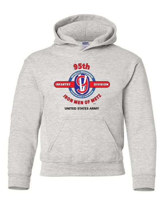 95th Infantry Division" Iron Men Of Metz " Battle & Campaign Hoodie Sweatshirt w/Pockets.