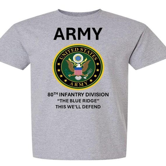 80TH Infantry Division * THE BLUE RIDGE* This We'll Defend* Army Logo. Army Officially Licensed