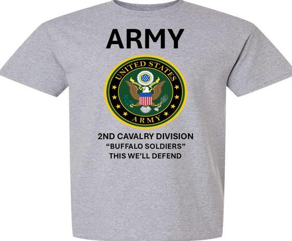 2ND Cavalry Division * BUFFALO SOLDIERS* This We'll Defend* Army Logo. Army Officially Licensed