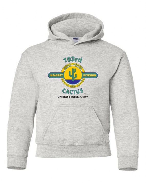 103rd Infantry Division" Cactus " Battle & Campaign Hoodie Sweatshirt w/Pockets.