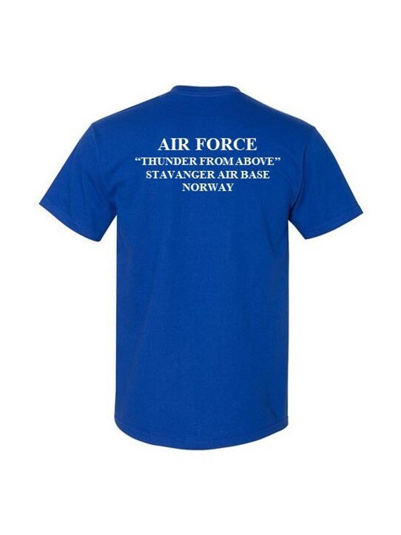 STAVANGER Air Base* NORWAY* USAF logo on front-Vinyl print on back. (Officially Licensed)