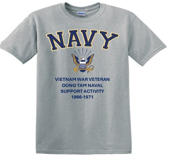 Dong Tam Naval Support Activity*Vietnam War Veteran* 1966-1971* Navy Eagle *T-Shirt. Navy Officially Licensed