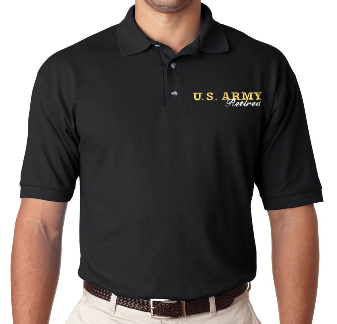 ARMY RETIRED Polo Shirt Left Chest