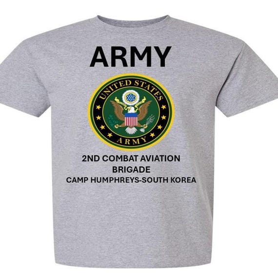 2ND Combat Aviation Brigade * Camp Humphreys-South Korea*  Army Logo. Army Officially Licensed