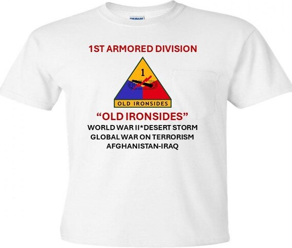 1st Armored Division* Old Ironsides Campaigns Military Shirt.