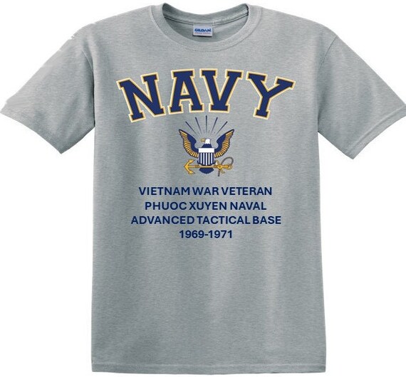 Phuoc Xuyen Naval Advanced Tactical Base*Vietnam War Veteran* 1969-1971* Navy Eagle *T-Shirt. Navy Officially Licensed.