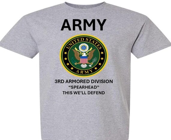 3RD Armored Division * SPEARHEAD* This We'll Defend* Army Logo. Army Officially Licensed