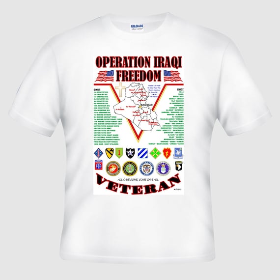 Operation Iraqi Freedom Military Unit And Operation  Shirt(Revised)