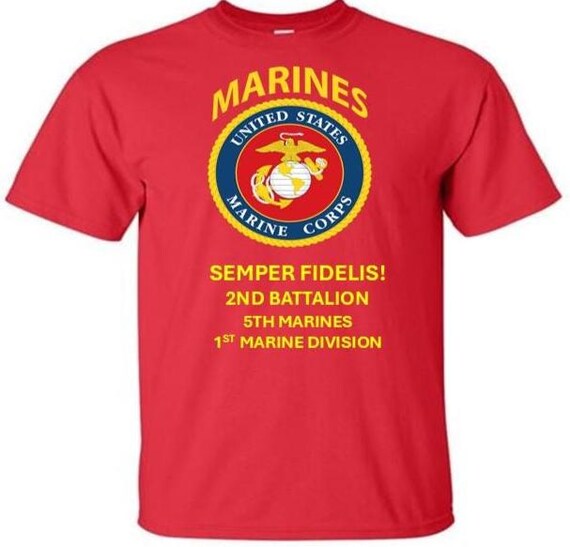 2nd Battalion 5TH Marines * 1st Marine Division *  Semper Fidelis * Marines*USMC Officially Licensed