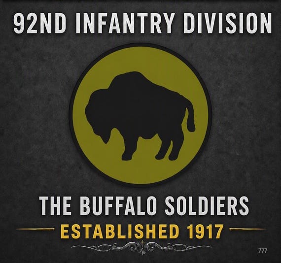 92nd Infantry Division* The Buffalo Soldiers Division* Established 1917 * 2-Sided Vinyl Shirt. ARMY Officially Licensed
