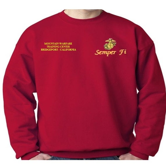 Mountain Warfare Training Center * Bridgeport-California Sweatshirt. Embroidered Left & Right Chest Sweatshirt. Officially Licensed