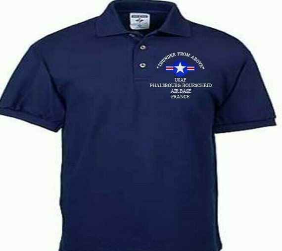 Phalsbourg-Bourscheid Air Base France Air Force "Thunder From Above" Embroidered Lightweight Polo Shirt