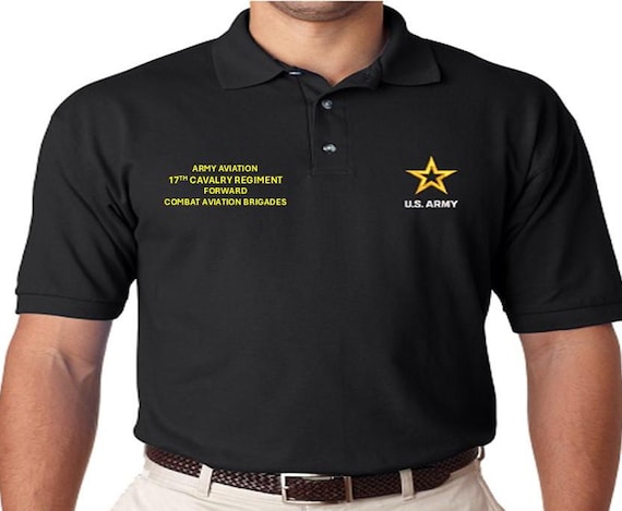 1st Cavalry Regiment* Forward*Army Aviation*Combat Aviation Brigades  *Embroidered polo shirt* Army Officially Licensed.