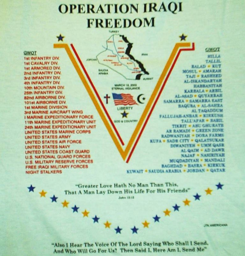 Operation Iraqi Freedom Military Unit And Operation ShirtRevised image 3