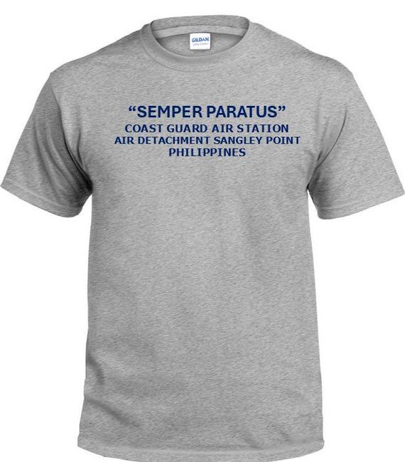 Semper Paratus*Coast Guard Air Station Air Detachment Sangley Point* Philippines * PT Cutter & Base Shirt