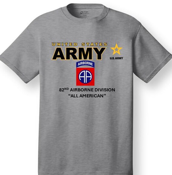 82nd Airborne Division* All American * Emblem* Shirt. These shirt are customized*Army Officially Licensed
