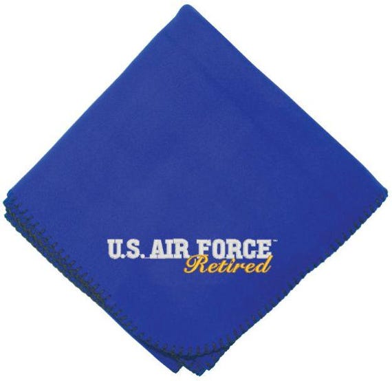Air Force Retired DEMB Stadium Fleece Blanket (58X52) USAF Officially Licensed