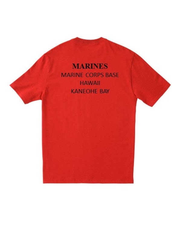 Marine Corps Base Camp BLAZ-GUAM * Usmc*marines*2-sided Red
