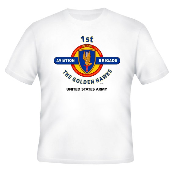 1st Aviation Brigade (Vietnam) "Golden Hawks" White Shirt