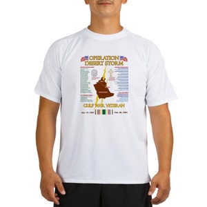 Operacja Desert Storm * Gulf wojny weteran * US Military zaakcentowanych godło shirt