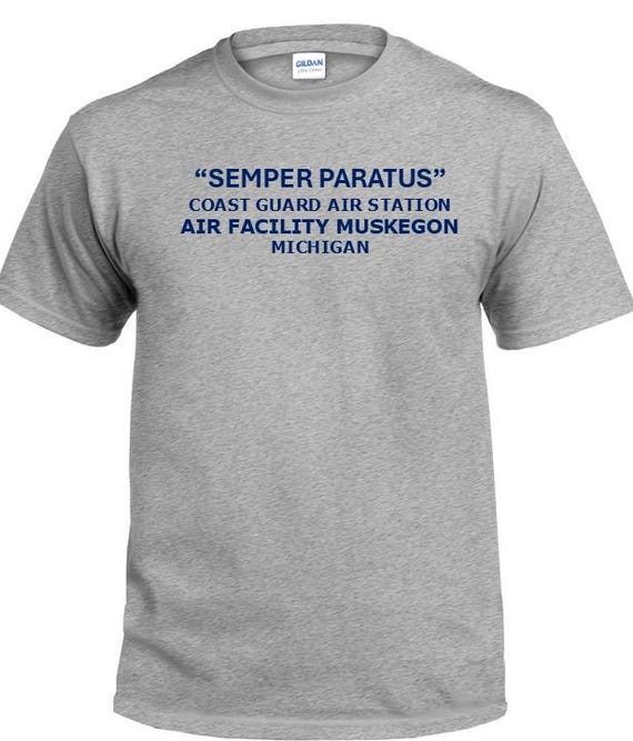 Semper Paratus*Coast Guard Air Station Air Facility Muskegon* Michigan * PT Cutter & Base Shirt