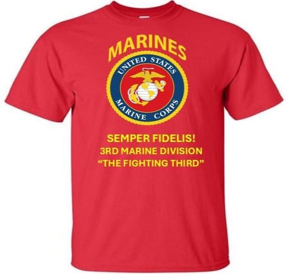 3rd Marine Division* The Fighting Third*  Semper Fidelis * Marines*USMC Officially Licensed