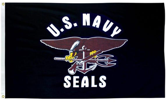 Navy Seal Flag 3x5 Feet Polyester Flag. Navy Officially Licensed