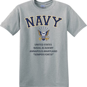 Naval Academy*Annapolis-Maryland* Navy Eagle *T-Shirt. Vinyl & Digital Print. Officially Licensed Navy