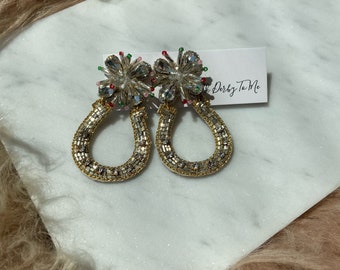 Derby Jewelry - Earrings with Winning Horseshoe   LU110