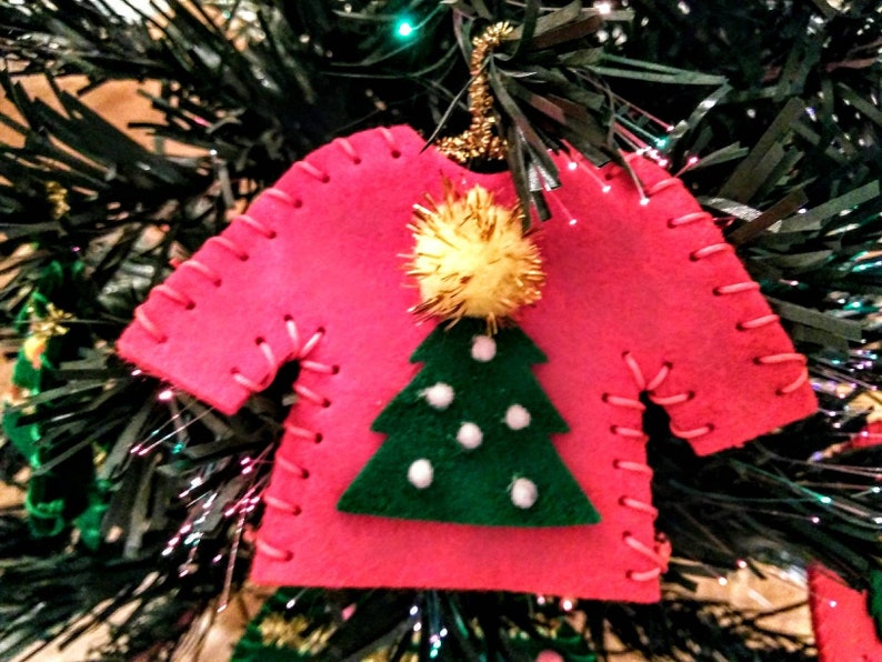 Christmas Ornament Christmas Decor Xmas Tree Decorations Ugly Sweater Ornament Ugly Sweater Christmas Ornament