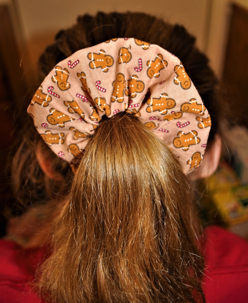 Hair Accessory Christmas Scrunchie Gingerbread Scrunchie Ponytail Scrunchie Hair Scrunchie Hair Decoration
