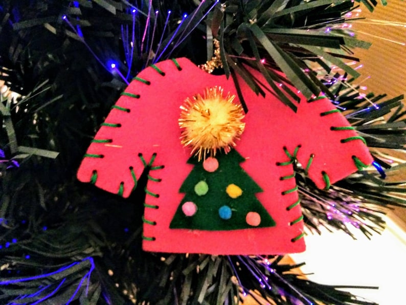 Christmas Ornament Christmas Decor Xmas Tree Decorations Ugly Sweater Ornament Ugly Sweater Christmas Ornament