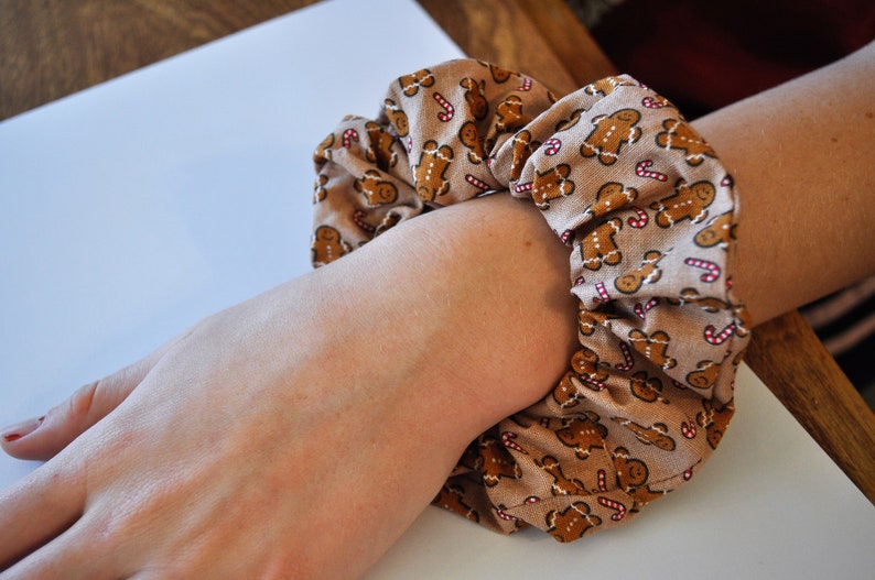 Hair Accessory Christmas Scrunchie Gingerbread Scrunchie Ponytail Scrunchie Hair Scrunchie Hair Decoration