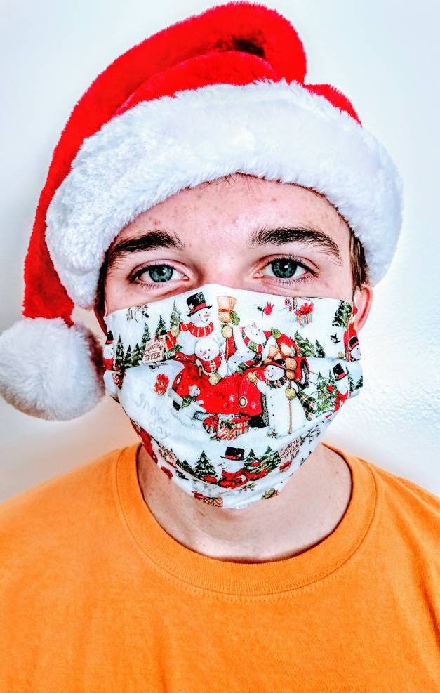 Christmas face mask snowman face mask winter mask PPE Etsy