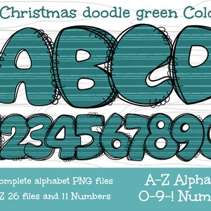 Alfabeto de pequeño santa Navidad doddle Carta PNG para regalo personalizado para ella, regalo de cumpleaños, regalo para mamá, regalo de vacaciones, regalo para mamá