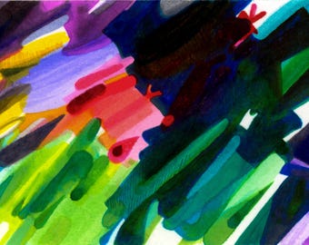 untitled (color card 08), 2020 | signed unique drawing