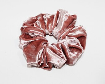 Mauve Velvet Jumbo Scrunchie