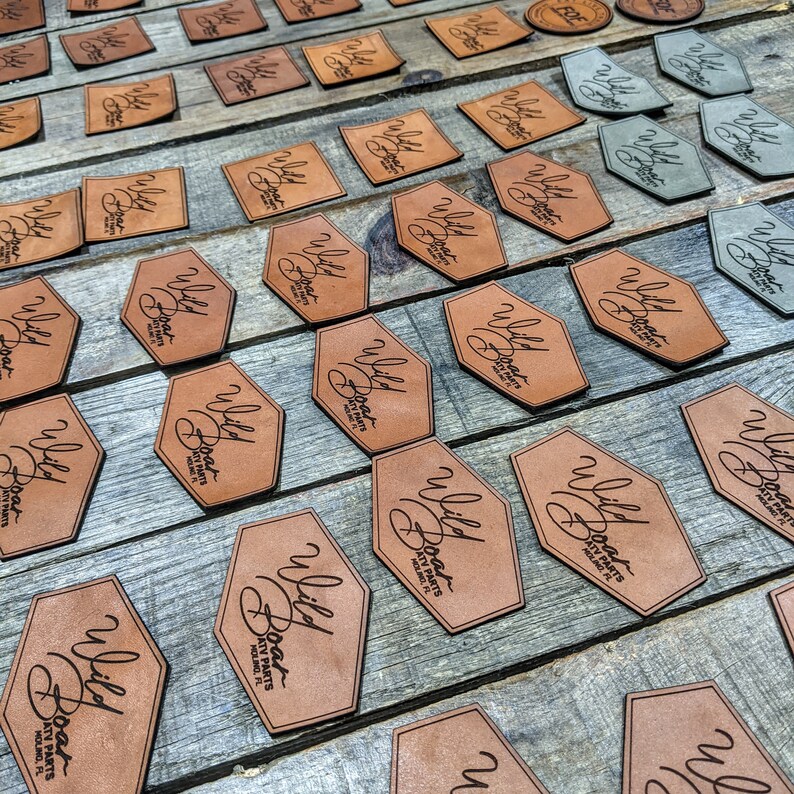 Patches Laser Engraved Genuine Leather Patches Patch Etsy