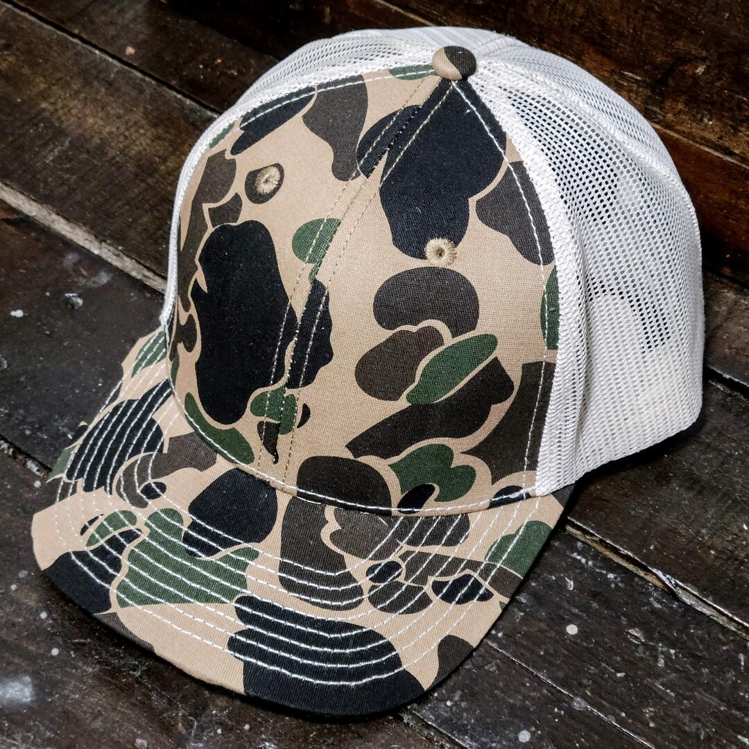 Old School Vintage Duck Camo Blank Mesh Classic Trucker Hat Retro Hunting Deer Etsy Canada