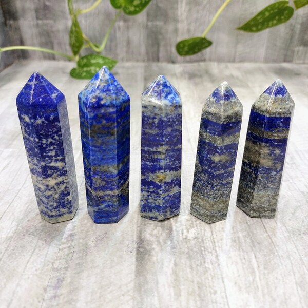 Lapis Lazuli - Tower Crystals - Crystal Point - Natural Crystals - Healing Stones - Throat Chakra