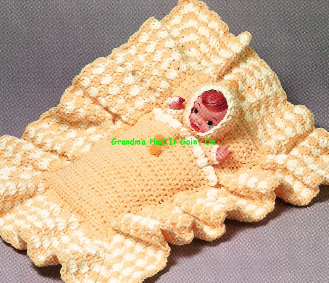 Baby Blanket Crochet Pattern Pouch Doll Blanket Baby Doll Etsy