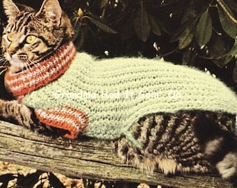 Knitted Cat Coat - Etsy