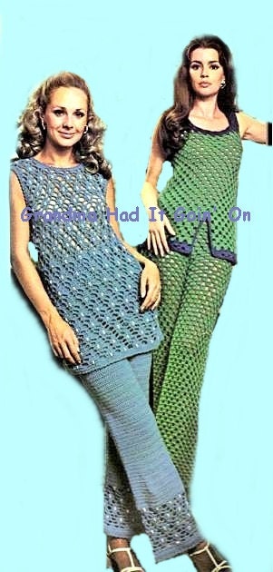 Vintage Crochet Pattern Hippie Pants Tunic Tank Top PDF - Etsy