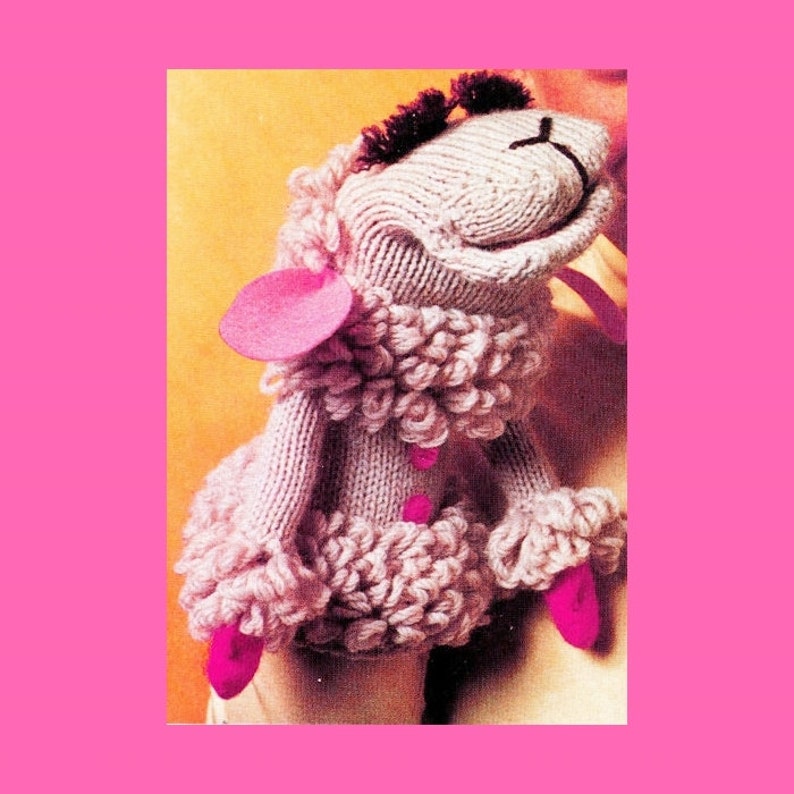 Vintage 70s LAMB Chop Hand Puppet PDF Knitting Crochet Etsy