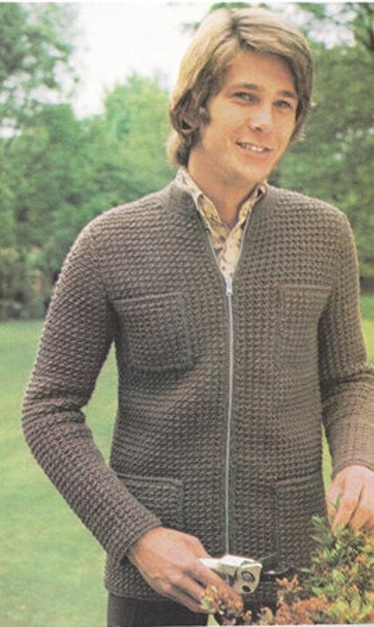 Crochet Mens Sweater Jacket Pattern Zipper Pocket Coat PDF | Etsy