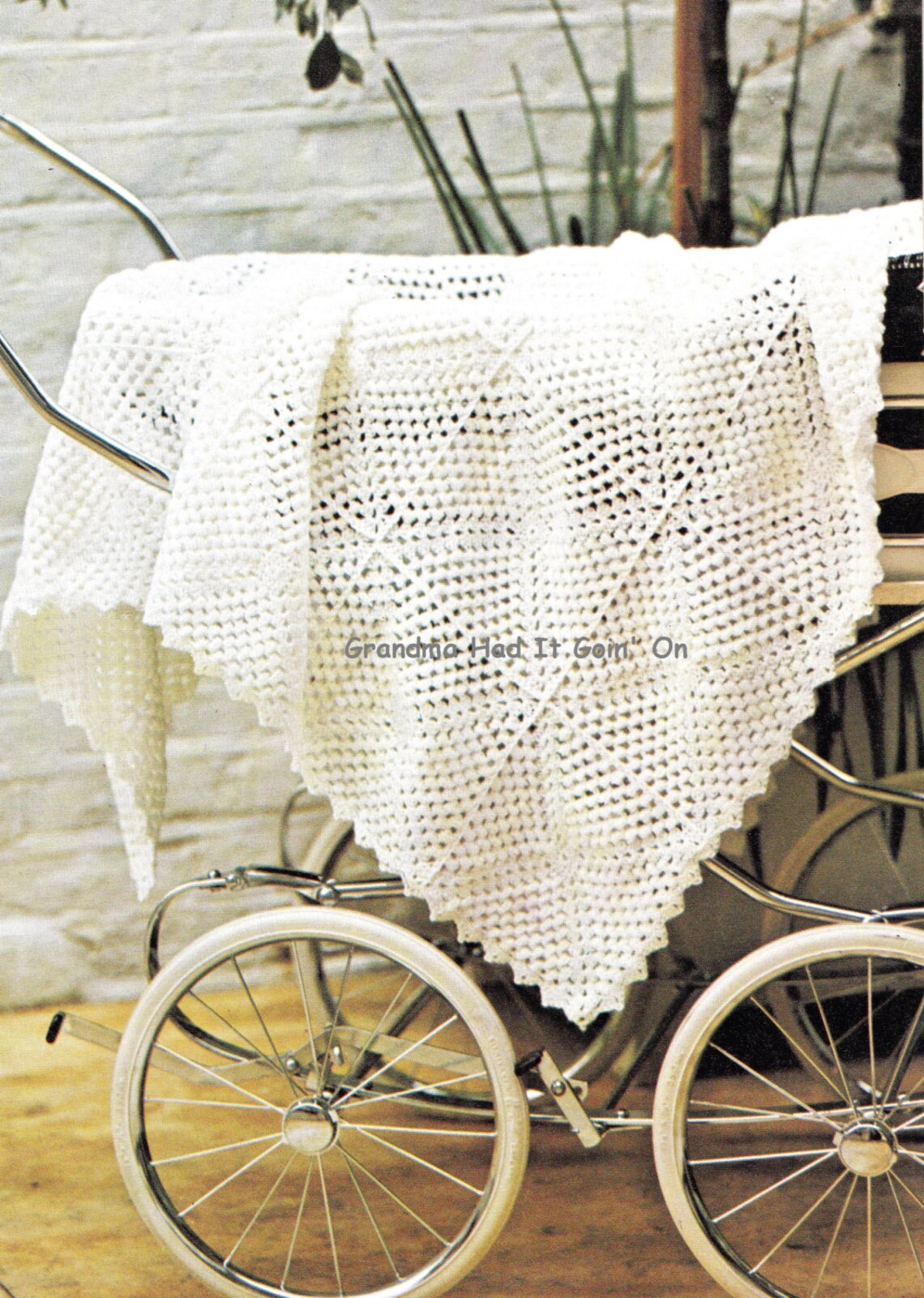 Vintage Crochet Baby Blanket Pattern Baby Afghan Stroller Etsy