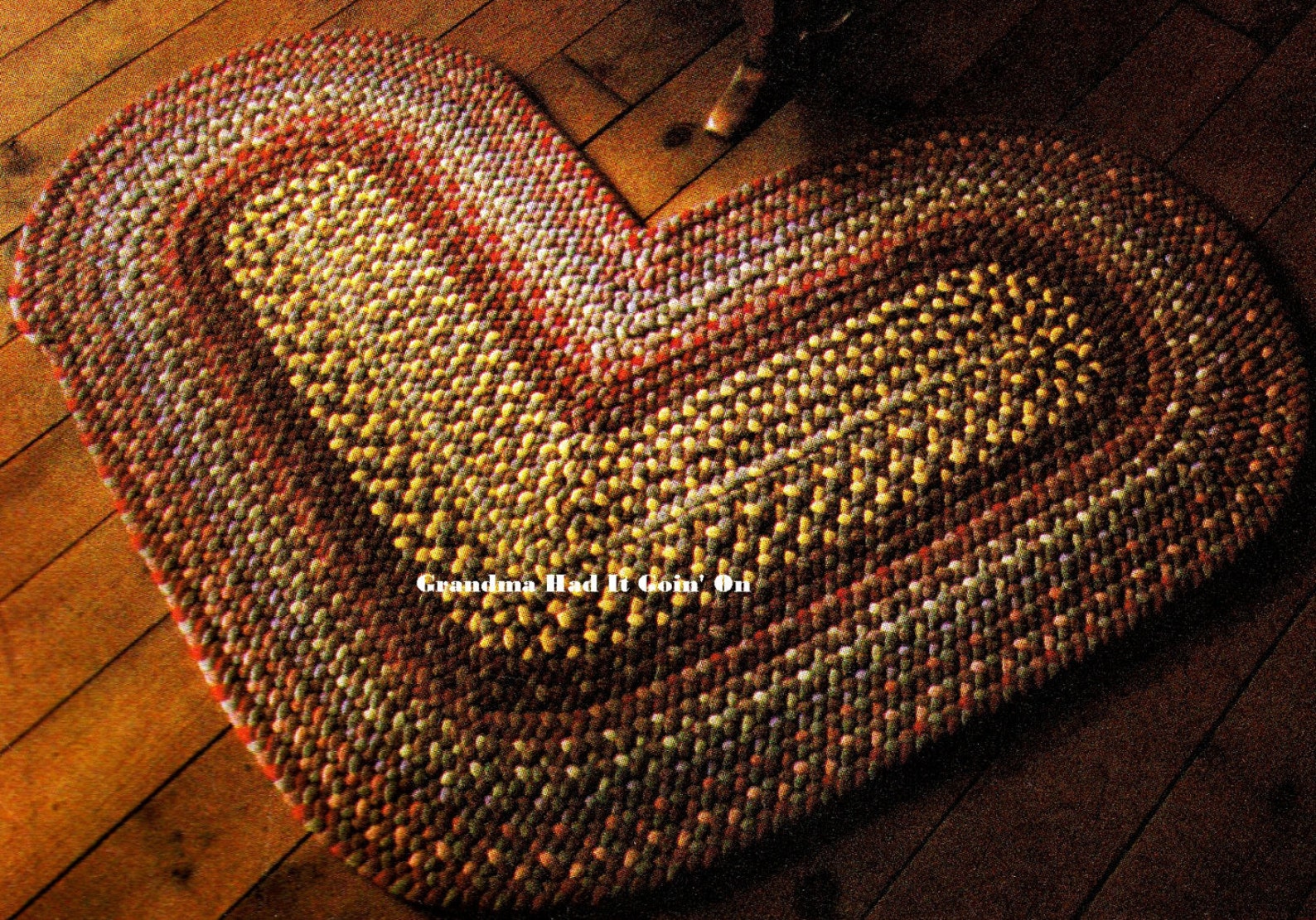 Braided Heart Rug Pattern Kitchen Floor Mat Braided Craft Etsy